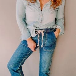 One Teaspoon Shabbies Drawstring Boyfriend Jean