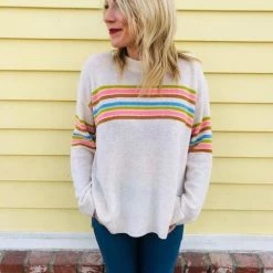 Lush Clothing Retro Stripe Sweater
