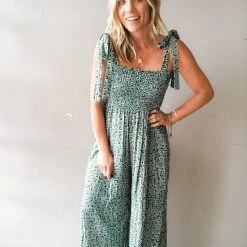 Blue Buttercup Emmy Leopard Jumpsuit