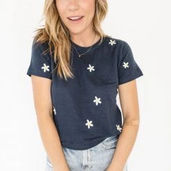 Chaser Brand Clothing Chaser Linen Easy Daisy Tee