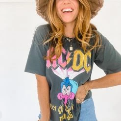 Daydreamer ACDC Fly On The Wall Boyfriend Tee