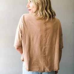 Blue B Bad Guy Distressed Crop Tee Clothing