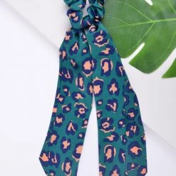 Selini New York Leopard Ribbon Scrunchie Hair Accessories