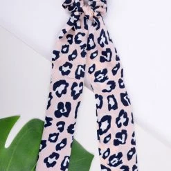 Selini New York Leopard Ribbon Scrunchie Hair Accessories