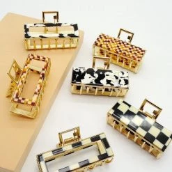 Wall To Wall Check Up Claw Clip Hair Accessories