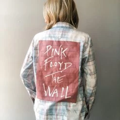 Envy Upcycle Pink Floyd Vintage Band Tee Flannel Clothing