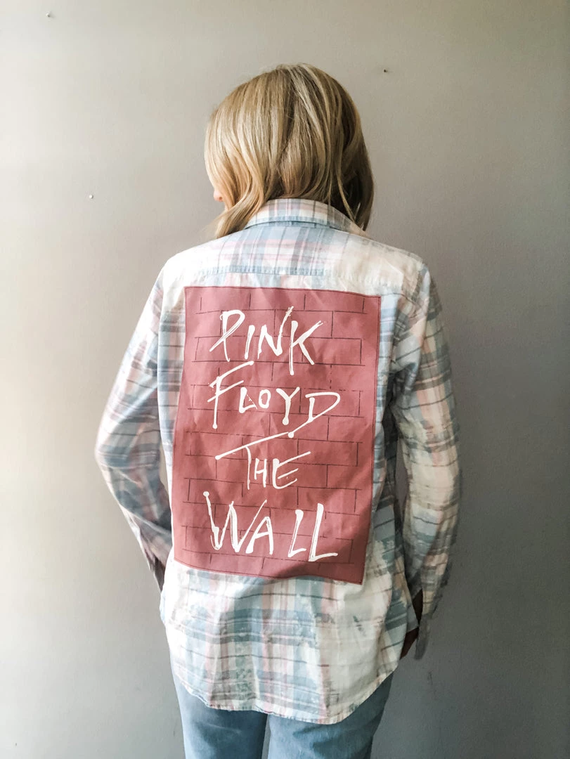 Envy Upcycle Pink Floyd Vintage Band Tee Flannel Clothing 1 Envy Upcycle Pink Floyd Vintage Band Tee Flannel Clothing
