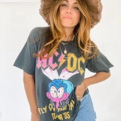 Daydreamer ACDC Fly On The Wall Boyfriend Tee