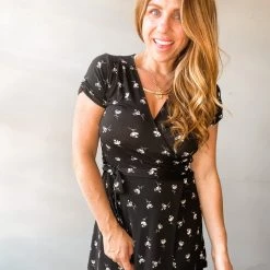 Audrey 3+1 Just Float Floral Wrap Dress