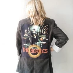 Envy Upcycle The Beatles Vintage Tee Cord Blazer