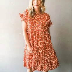 Pinch Been Spotted Babydoll Dress Clothing