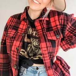 Trend Notes Bad Guy Plaid Oversized Jacket Clothing