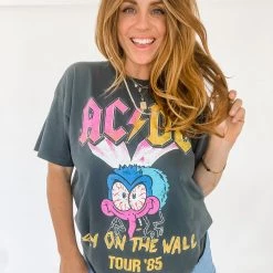 Daydreamer ACDC Fly On The Wall Boyfriend Tee