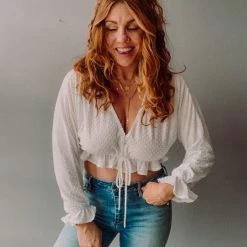 Audrey 3+1 Swiss Dot Top Clothing