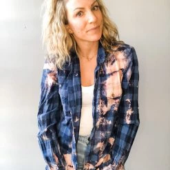 Envy Upcycle LA Dodgers Vintage Tee Flannel Clothing