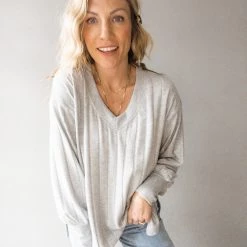 Project Social T Rumi Heathered Wide Rib Tunic Clothing