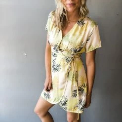 Dress Forum Tropical Daze Wrap Mini Dress Clothing