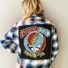 Envy Upcycle Grateful Dead Vintage Band Tee Flannel