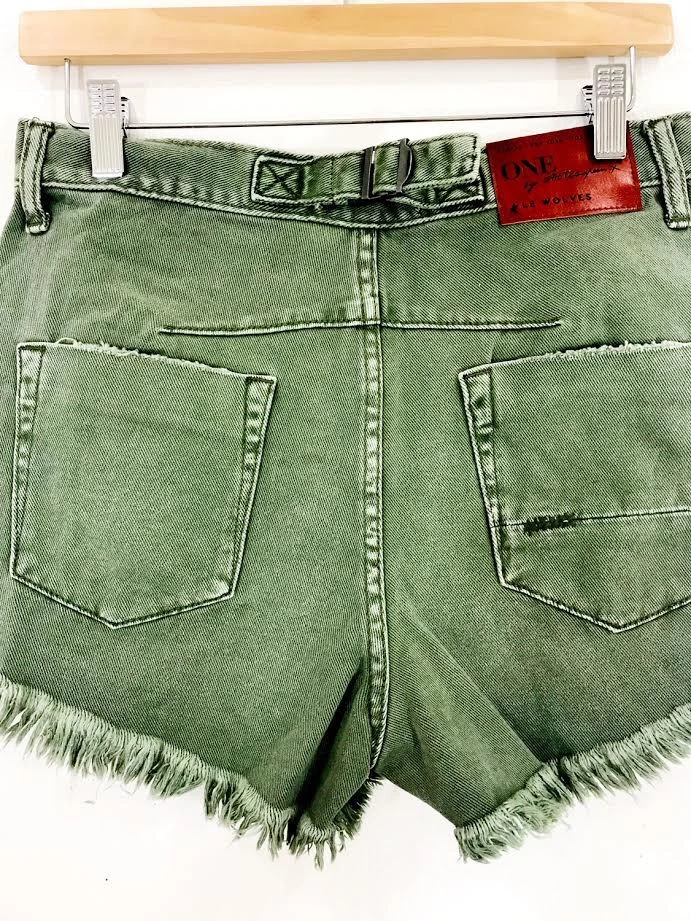 Clothing One Teaspoon Le Wolves Mid Length Shorts 2 Clothing One Teaspoon Le Wolves Mid Length Shorts