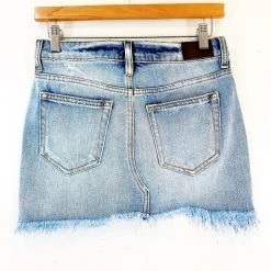 Clothing Hidden Mini Skirt W. Destroy & Uneven Fray Hem