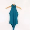 Audrey 3+1 Mock Neck Halter Bodysuit