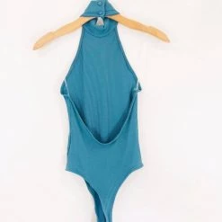 Audrey 3+1 Mock Neck Halter Bodysuit