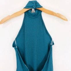 Audrey 3+1 Mock Neck Halter Bodysuit