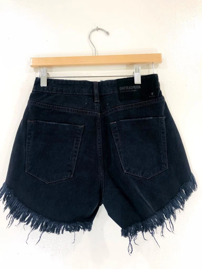 Clothing One Teaspoon Mid Rise Trucker Shorts 4 Clothing One Teaspoon Mid Rise Trucker Shorts