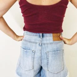 One Teaspoon Mid Rise Trucker Shorts Clothing