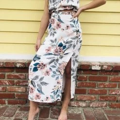 Saltwater Luxe Alana Floral Midi Skirt Clothing