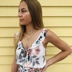 Clothing Saltwater Luxe Malea Floral Ruffle Tank