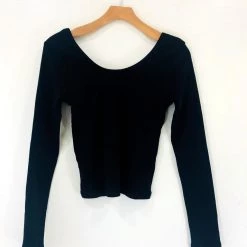 Chaser Brand Clothing Chaser Long Sleeve Double Scoop Crop Top