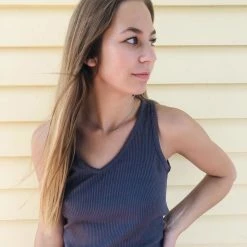 Chaser Brand Clothing Chaser Cozy Rib V-Neck Crop Tank