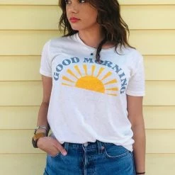 Chaser Brand Clothing Chaser Good Morning Crew Neck Tee