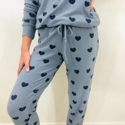 Chaser Brand Blue Hearts Cozy Knit Pant