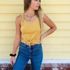 Chaser Brand Chaser Vintage Rib Ruffle Tank