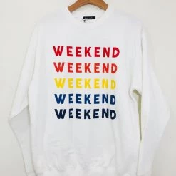Clothing Trend Notes Weekend Sweatshirt
