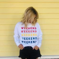 Clothing Trend Notes Weekend Sweatshirt