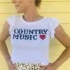 Chaser Brand Chaser Flutter Sleeve Country Music Tee