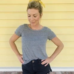 Chaser Brand Chaser Scoop Back Flouncy Tee