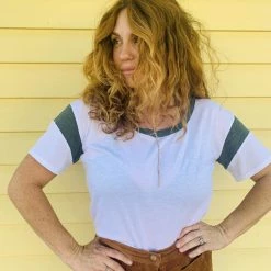 Chaser Brand Clothing Chaser Blocked Jersey Football Tee