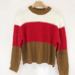 Lush Clothing Jonnie Color Block Sweater