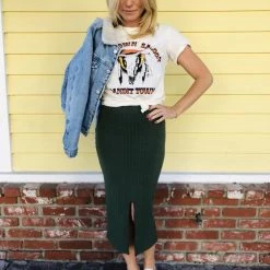 Clothing Trend Notes Midi Sweater Skirt