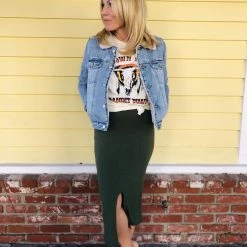 Clothing Trend Notes Midi Sweater Skirt