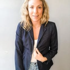 Envy Upcycle The Beatles Abbey Road Vintage Tee Denim Blazer Clothing