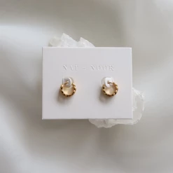 Nat And Noor Clothing Lien Gold Huggies Hoops