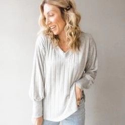 Project Social T Rumi Heathered Wide Rib Tunic Clothing