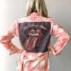 Envy Upcycle The Rolling Stones Vintage Band Tee Flannel Clothing