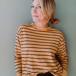 Daydreamer Striped Long Sleeve Crop