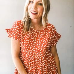 Pinch Been Spotted Babydoll Dress Clothing